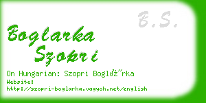 boglarka szopri business card